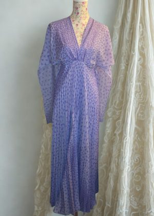 Kleid luftig violett gemustert Gr. S