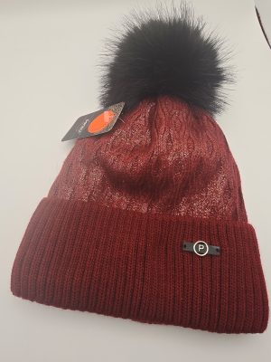 Strickmütze beere glitzer warm one size