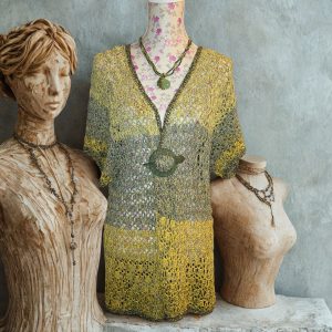 Häkelshirt olive,senf one size