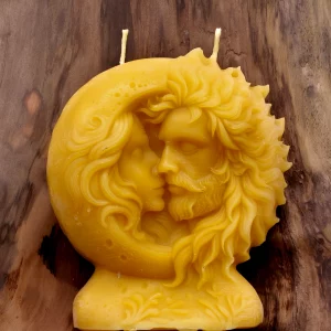 Bienenwachskerze  Sonne-Mond