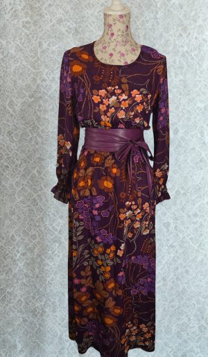 Frühlingskleid lila bunt Gr. M